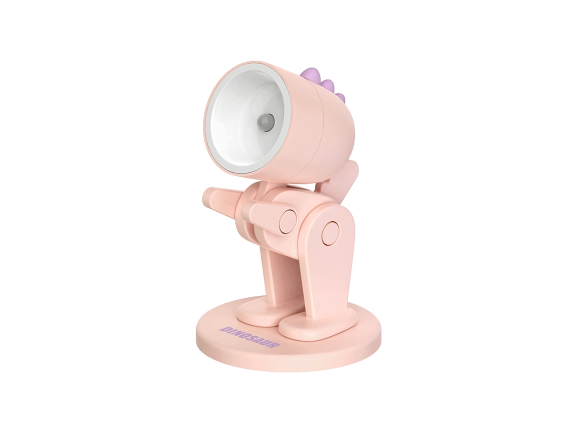 Base Magnética Dinossauro Rosa 0.06w Com Vídeo Frete Grátis