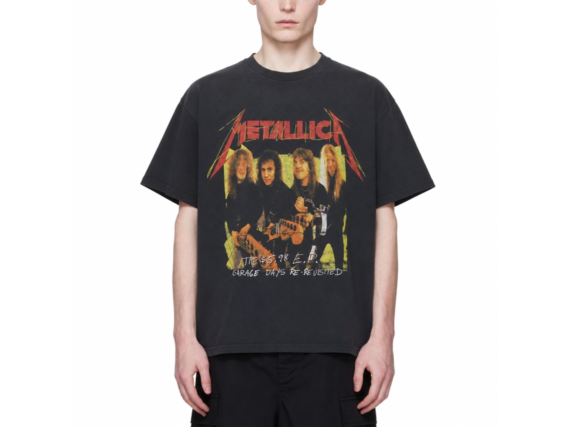 Metallica Garage Photo Yellow T-shirt Classic Unisex Adults Size:xl