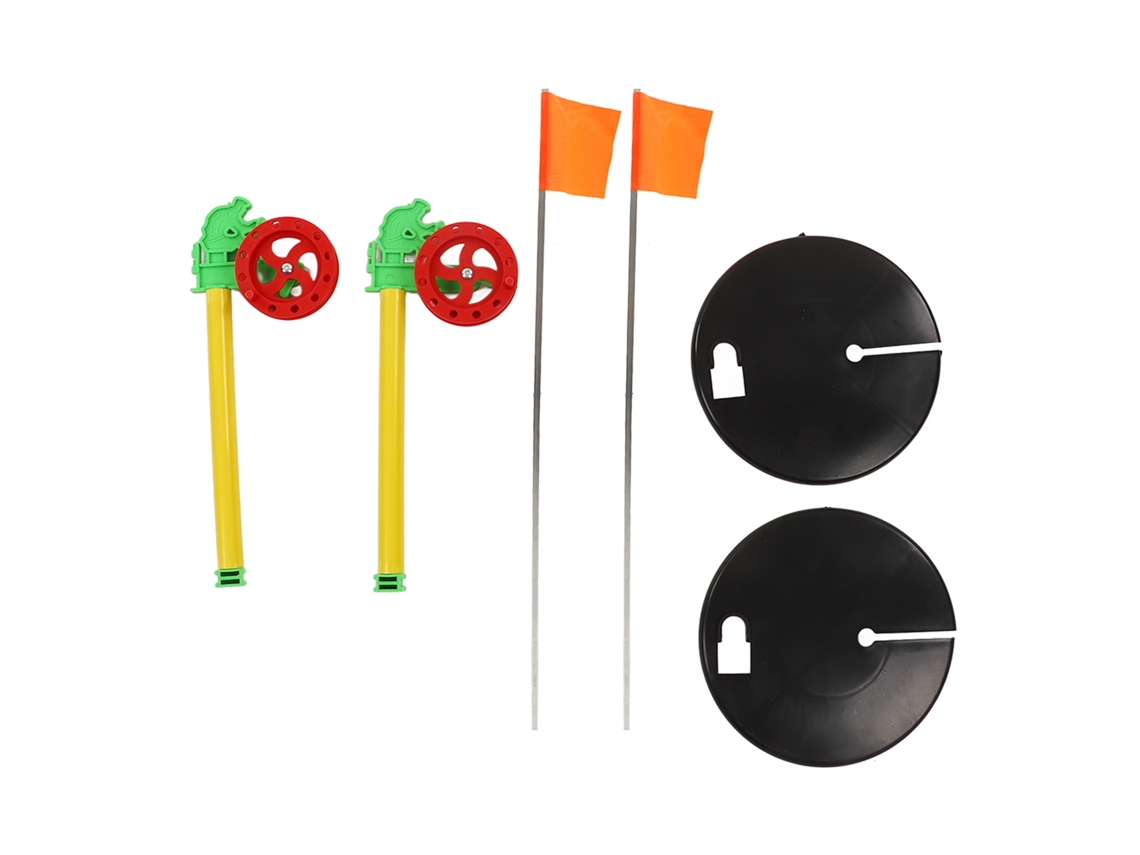 Vara de Pesca de Gelo Mini com Bandeira 2 Peças