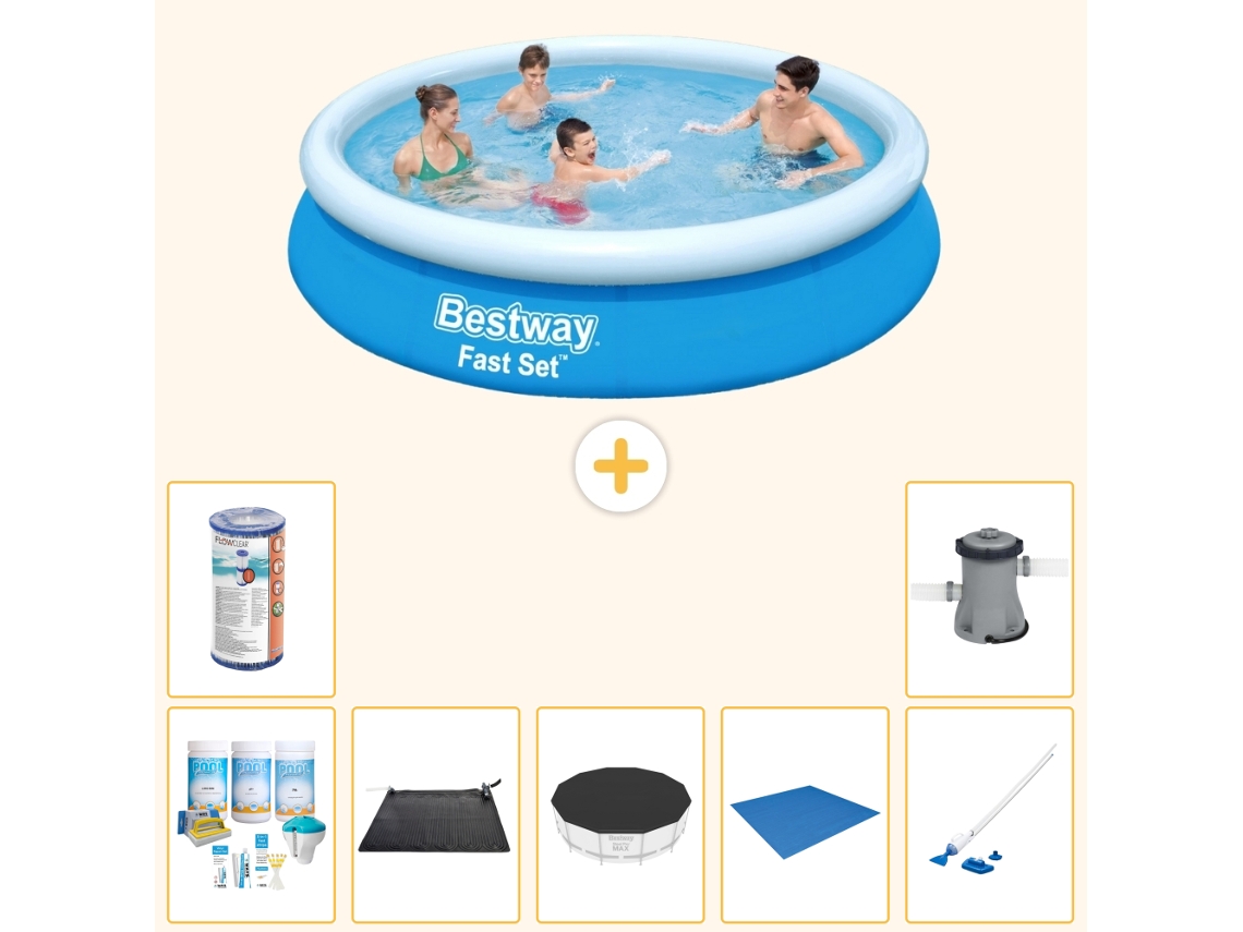 Bestway Piscina Bestway Fast Set Redonda - 366x76 Cm - 8-peças S21381