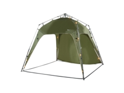 Barendrecht Gazebo de Jardim Led com Módulo Solar 250X250X190 Cm Verde PRO.TEC