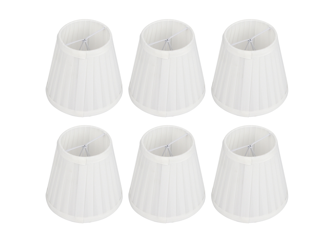 6pcs Abajur de Tecido para Lustre Parede Lâmpada E14 Decor Sala Quarto Hotel S/MARCA