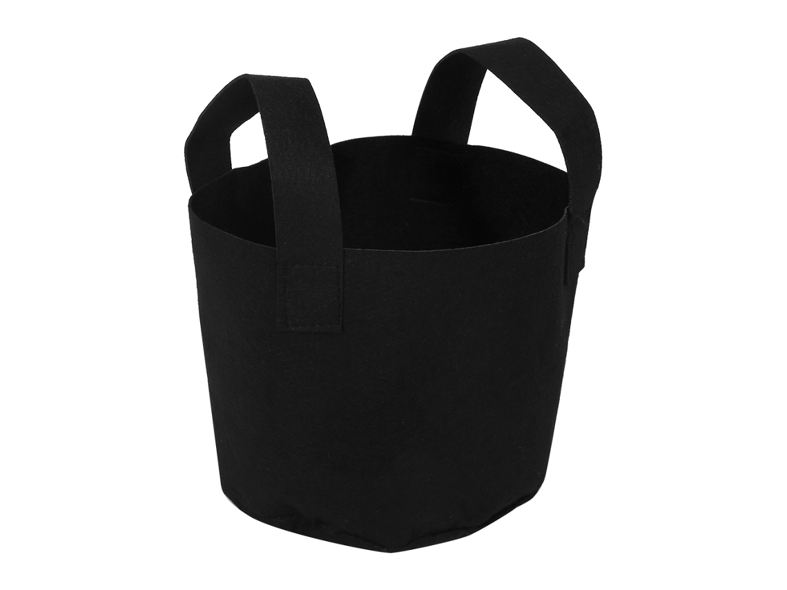 Saco de Plantio Aerado Preto 2 Galões para Vegetais e Flores