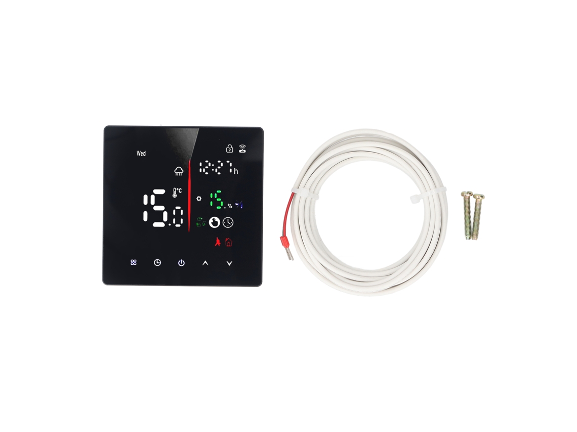Termostato Digital Wifi com Controle App e Tela Tática para Casa Inteligente Tuya 90‑240v S/MARCA