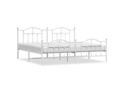Bed Frame, Bed Frames Vidaxl Branco Aço (193 X 203 Cm)