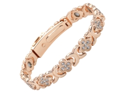 Pulseira De Cobre, Bracelete Magnética Em Forma De Trevo De Quatro Folhas, Um Presente Para Casais (ouro Rosa) Spqment