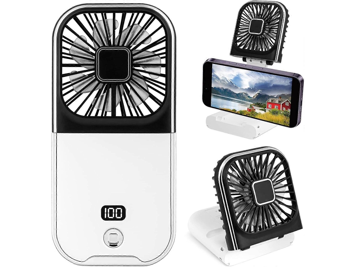 Ventilador de Mão Dobrável, Usb, Recarregável, Ventilador de Pescoço BRILVIBERA