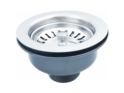 Ralo De Pia Sem Ladrão, Cesto Em Aço Inoxidável Ø 114 Mm 1”, Aço Inoxidável+ Abs, Ralo+ Cesto