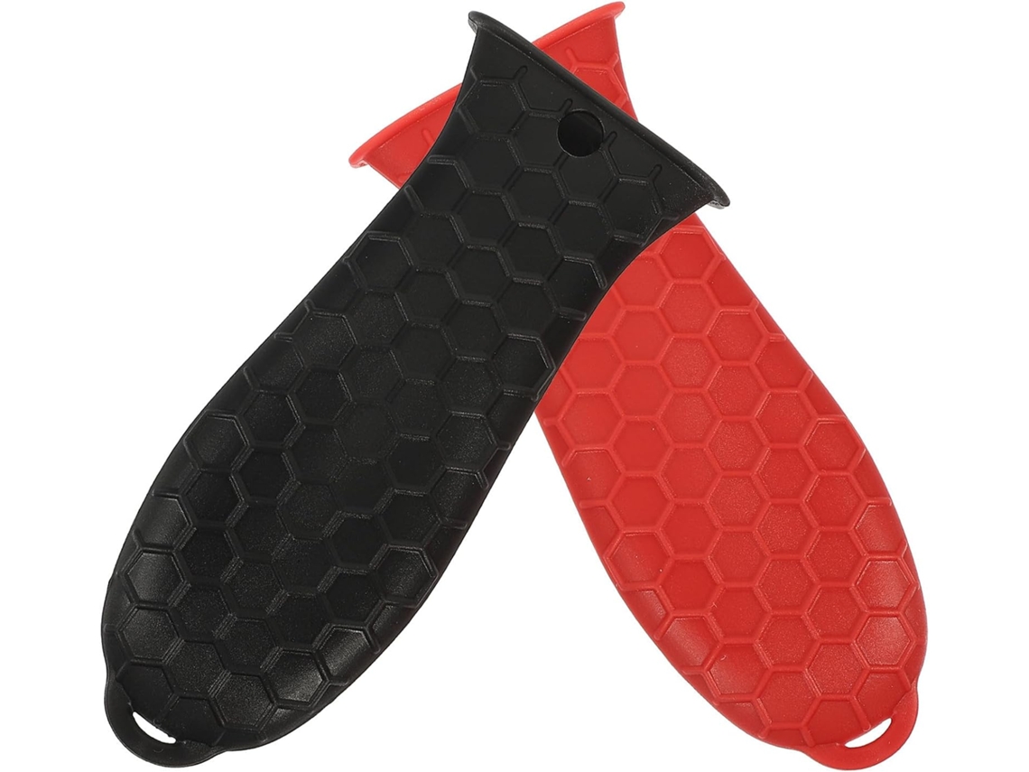 Capa De Silicone 2 Peças Para Alças Panelas Antiderrapantes