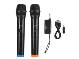 Microfone Karaoke Sem Fio Com 2 Microfones E Alto Falante