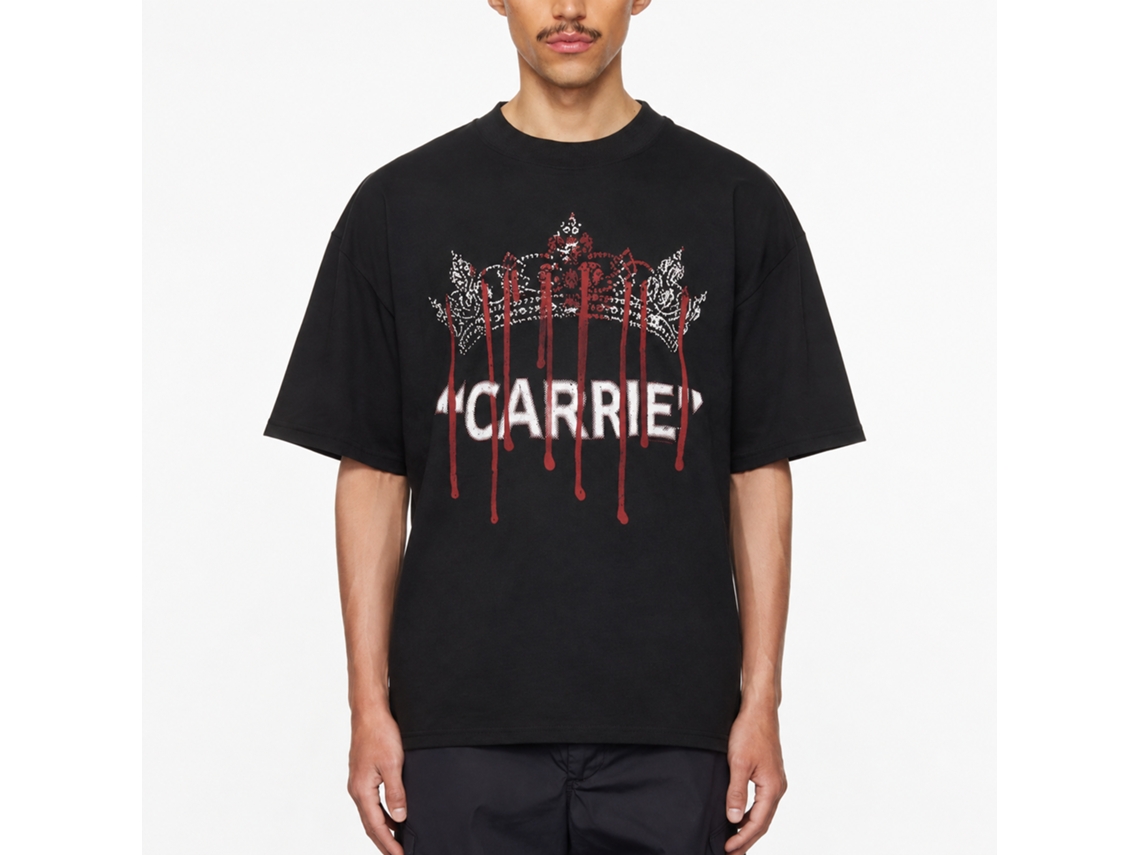 Rockinstone Carrie Queen Carrie Black Adult T-shirt Size:m