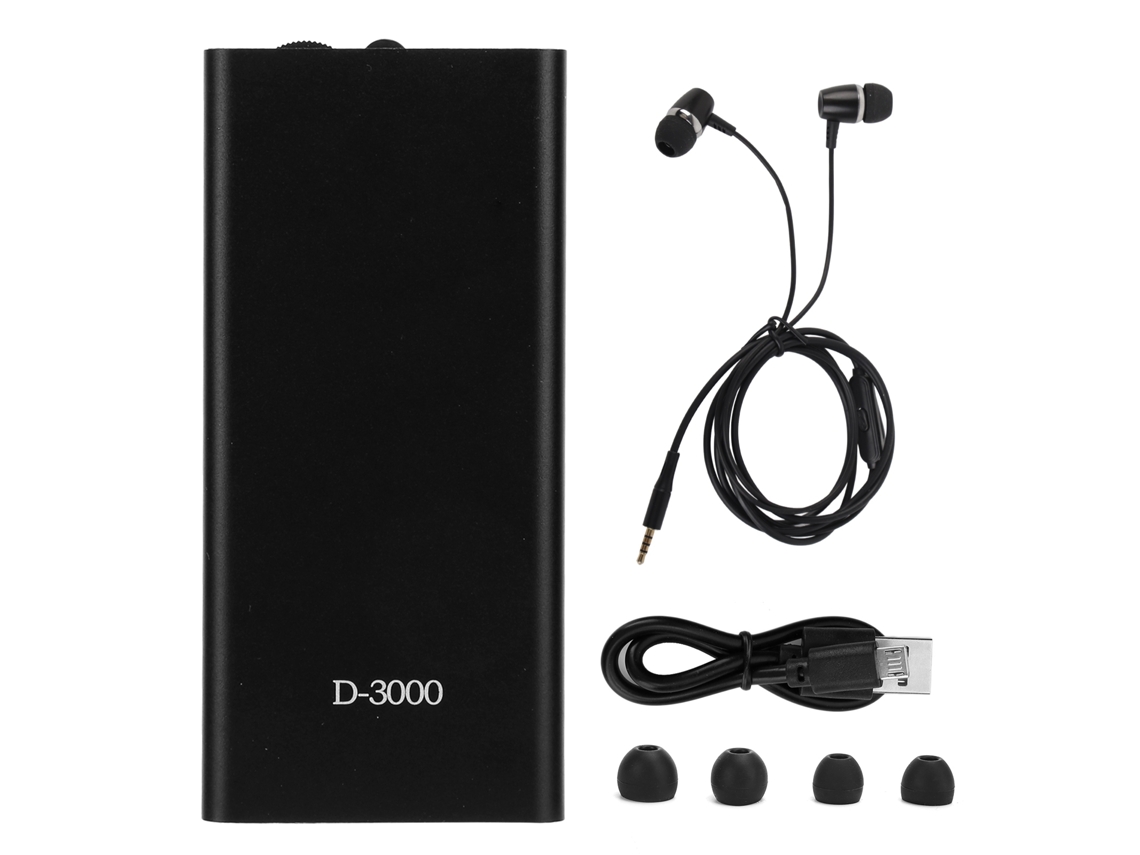 Amplificador De Som Para Ouvido Duplo Ajustável D-3000 Com Fone De Ouvido E Função De Apoio Auditivo Recarregável