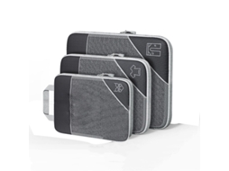 Bolsa de viagem AQUAFORGE com organizador de compressão 3 peças pretas