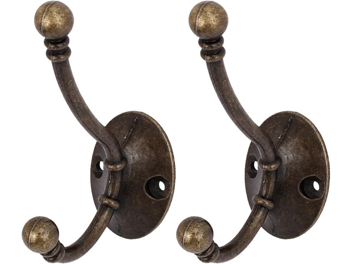 Cabideiro de parede para roupas e bolsas, bronze, 2 unidades CHABERLU