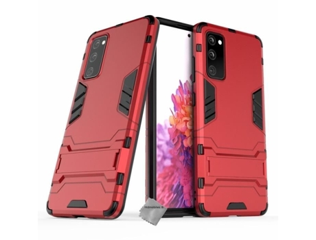 Estojo para Samsung Galaxy S20 HTDMOBILES Vidro Temperado Rígida Vermelho