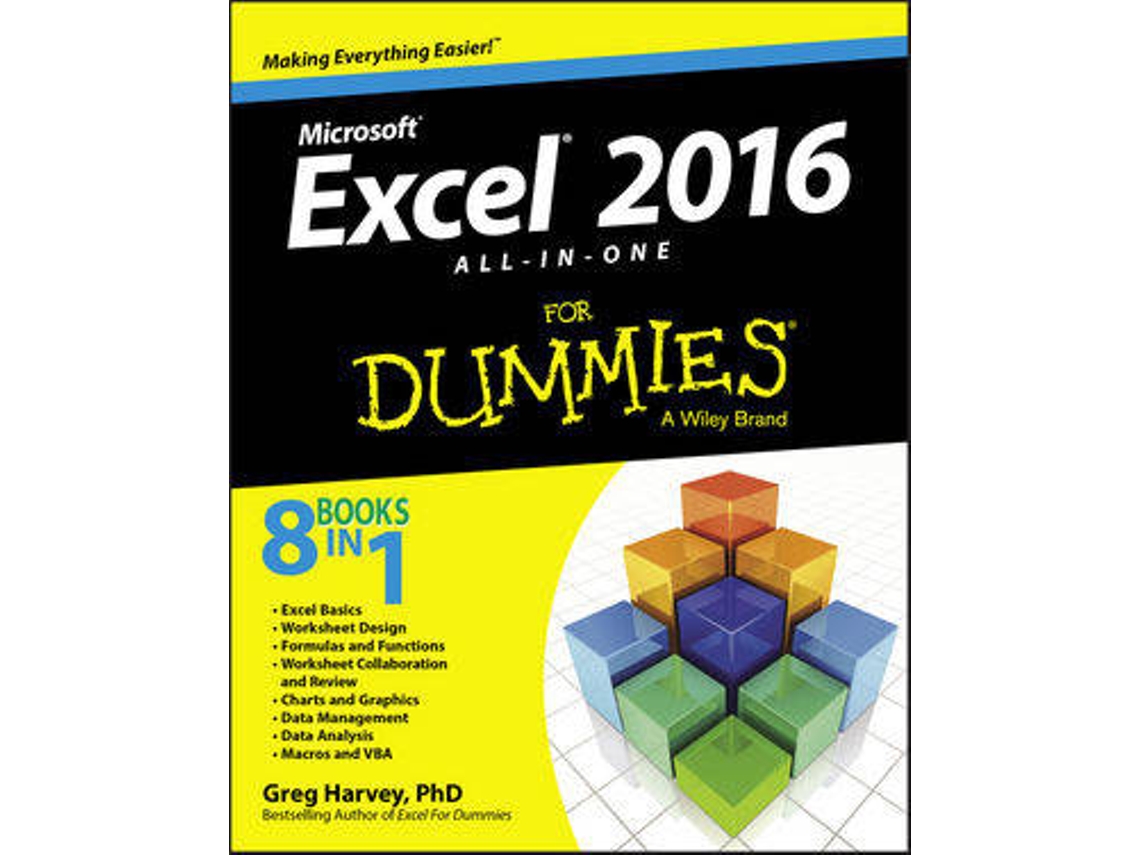 Livro Excel 2016 All-in-One For Dummies de Greg Harvey (Inglês)