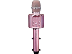 Microfone de Karaoke Bluetooth LENCO BMC 090 (Rosa - 3 W -  Autonomia: até 8 h - Alcance: até 10 m)