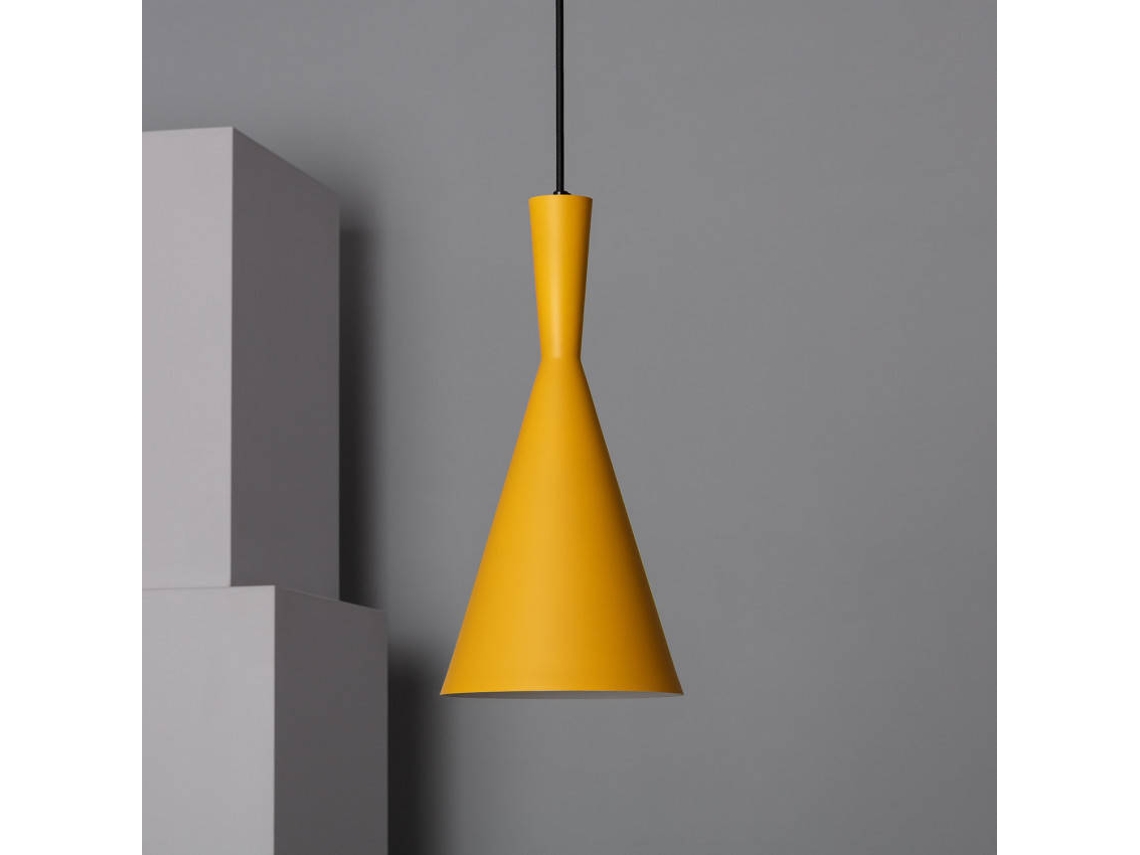 Candeeiro Suspenso Aluminio Tri Lennon Amarelo