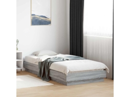 Vidaxl Estrado De Cama Sonoma Cinzento 80 X 200 Cm