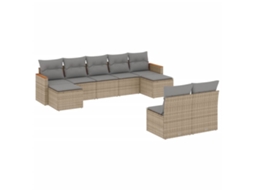 Garden Sofa Set, Garden Sofa Sets Vidaxl Bege Rattan / Vime (n/a)