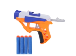 Mali pistola de Brinquedo com Projéteis Macios Eva para Crianças com Cabo Laranja Controle Manual