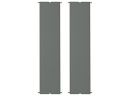 Conjunto 2 Telas Retráteis Pérgola 4,9x1,2m Proteção Uv, Poliéster Cinza Escuro