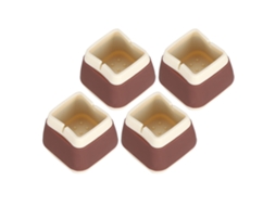 Protetores De Silicone Antideslizantes Para Móveis, De 3,3 X 3,9 X 3,9 Cm, Para Cadeiras, Mesas E Camas (cor Marrom)