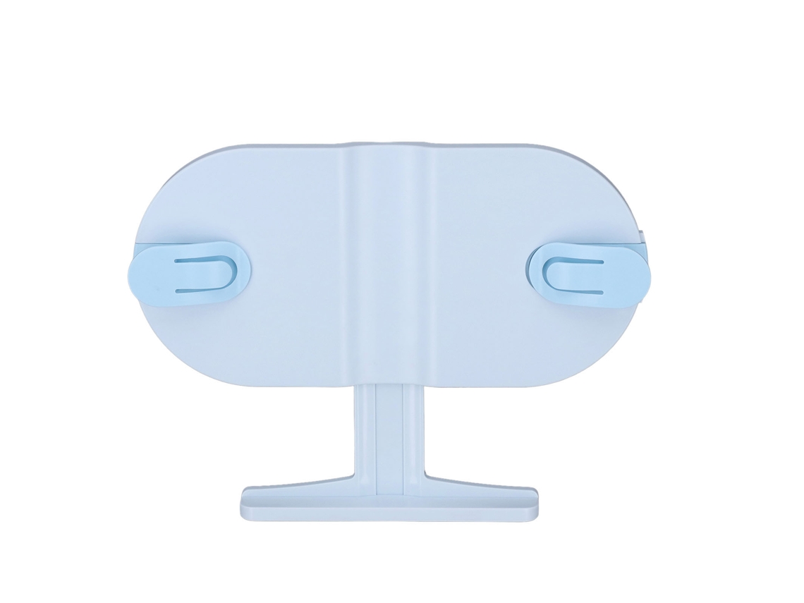 Soporte de Leitura Ajustável em Largura Azul, Portátil para Livros, Telefones e Tablets, Ideal para Estudantes