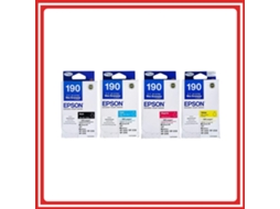 (bk+c+m+y)tinta Epson T190 190 / C13t190190 Preta / C13t190290 Ciano / C13t190390 Magenta / C13t190490 Amarela