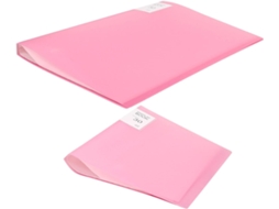 2-pastas Organizadoras De Desenho Rosa Em Plástico Com Estampa Gemas, 30 Páginas E Bolsos, Leves E Resistentes