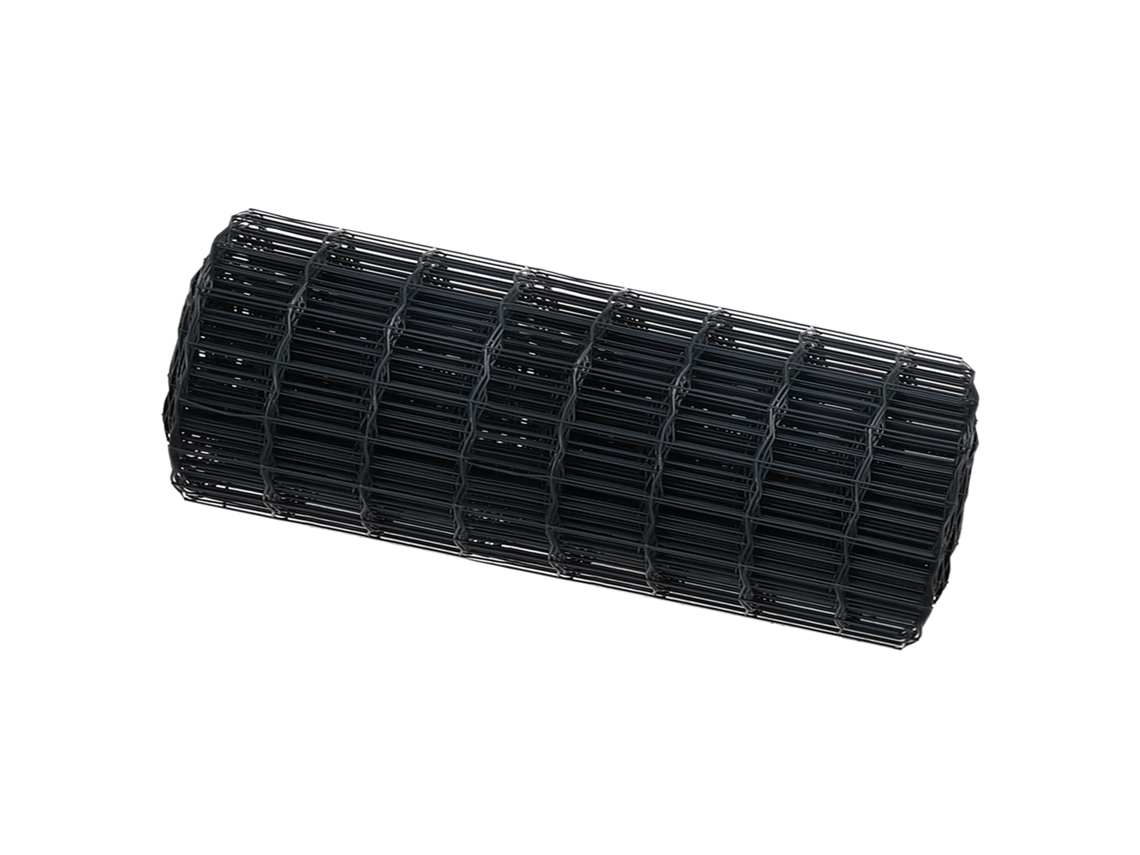 Conjunto 1 Cerca Euro Vidaxl Cinzento Ferro (0,4 X 10 M)