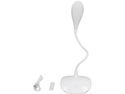Luminária de mesa LED Qcwwy, 3 níveis de intensidade, haste flexível, carregamento USB, design exclusivo em formato de...