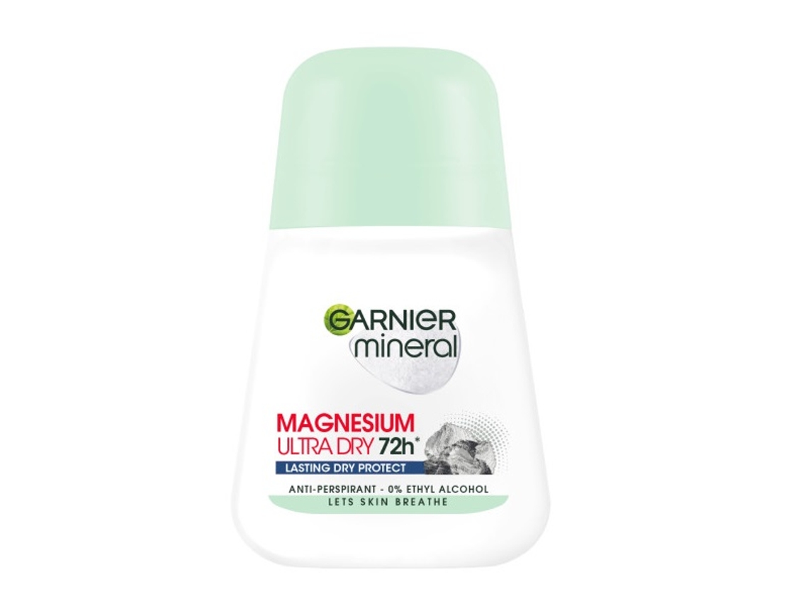 Desodorante Roll-On Mineral Magnésio Ultra Seco, 50ml Antitranspirante Garnier