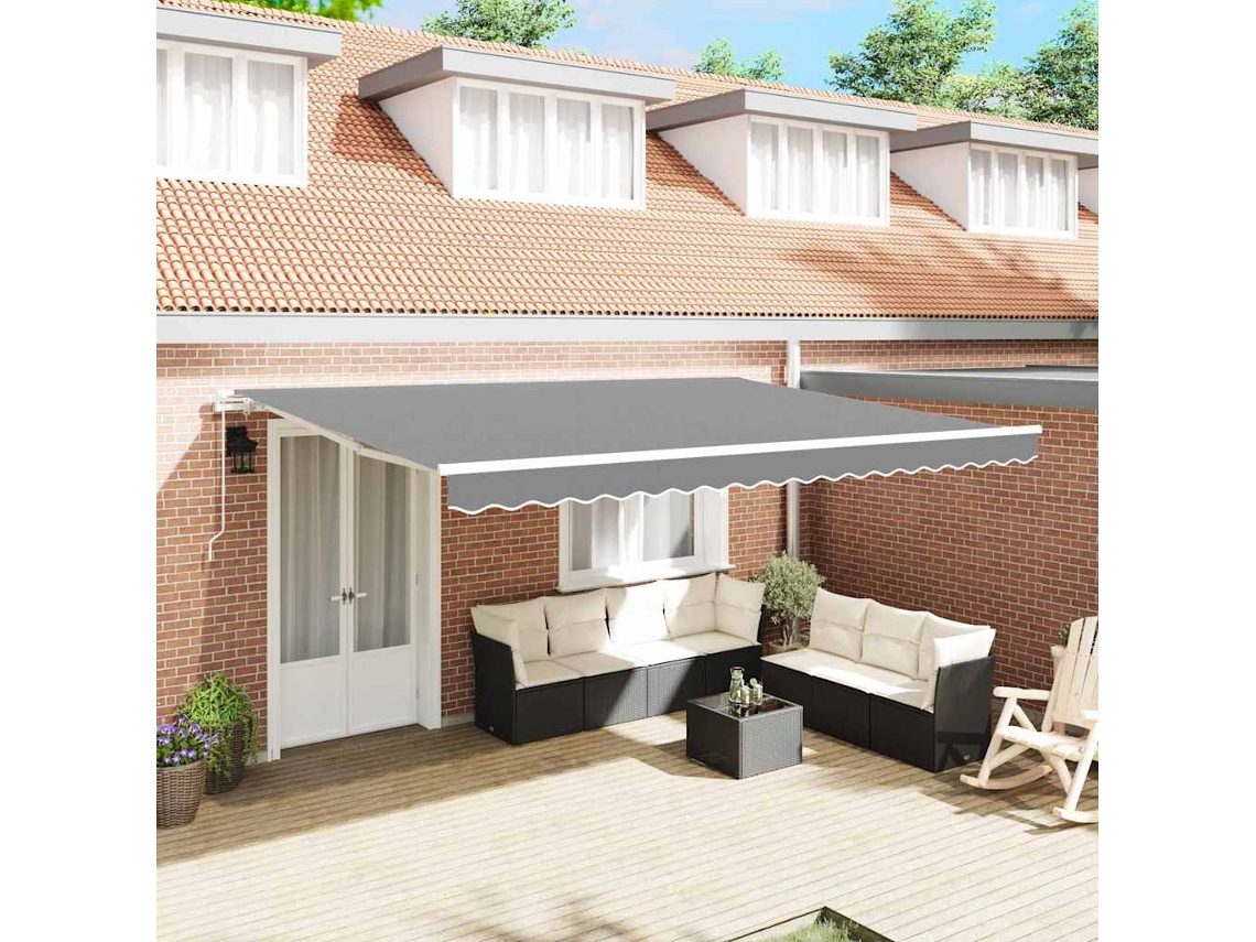 Vidaxl Estrutura De Toldo Branco 400 × 300 Cm Alumínio