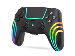 Gamepad Bluetooth Sem Fios Branco Com Ecrã Táctil, Dois Joysticks Hall E Gatilhos Hall, Bateria De 1000mah E Suporte Para Auscultadores De 3,5 Mm.
