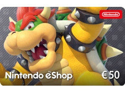 Código digital para fundos da Nintendo eShop: 50 euros
