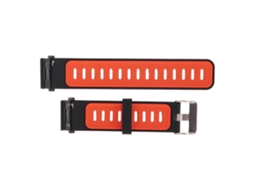 Cinto Relógio Silicone Bicolor 22mm Para Fenix 7 Preto Vermelho