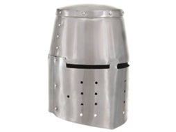 Vidaxl Capacete De Cavaleiro Medieval Réplica Larp Aço Prateado