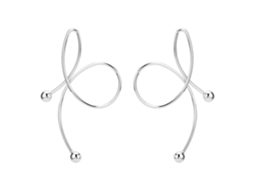 Brincos De Prata 925 Feminino Estilo Twist Moda Atual