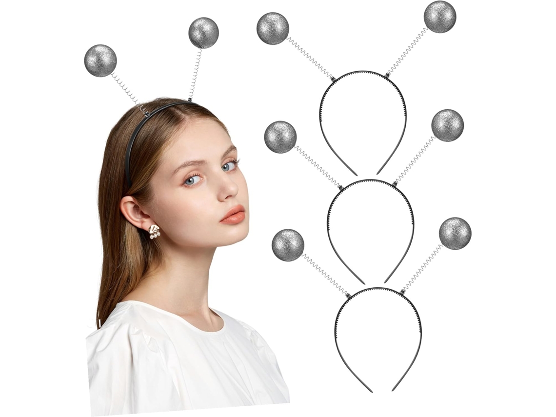 Ciieeo De 10 Tiaras Elásticas Brilhantes Com Antena Para Acessórios De Cabelo Femininos - Ideal Para Festas De Natal