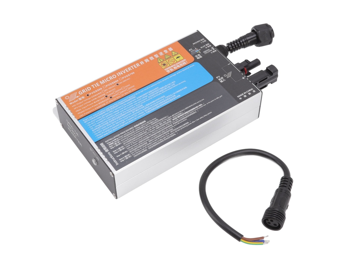 Laxiscreed Inversor Micro Solar 500w Para Redes Com Entrada De 18-60v, Ideal Para Instalações Fotovoltaicas