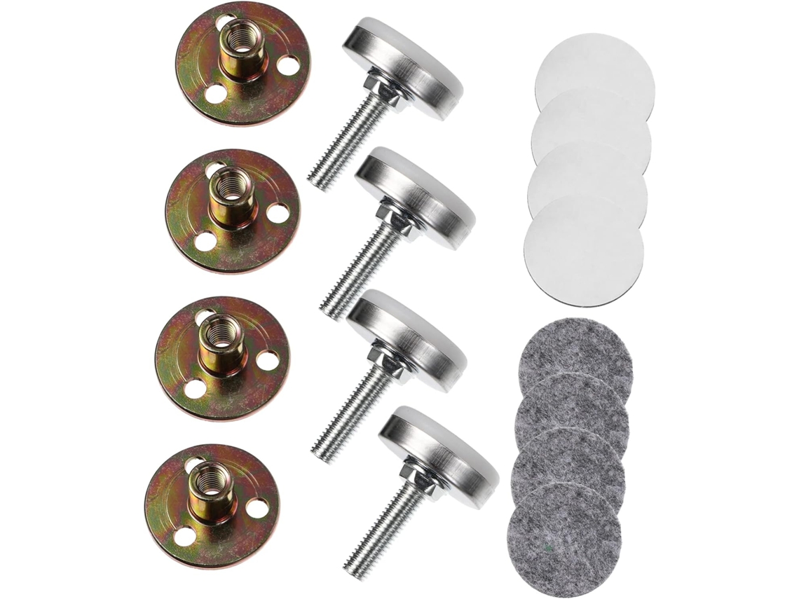 Conjunto De 4-niveladores Pés Móveis Resistentes Para Cama E Mesa, Acessórios Para Móveis, Bronze, Tamanho Grande E