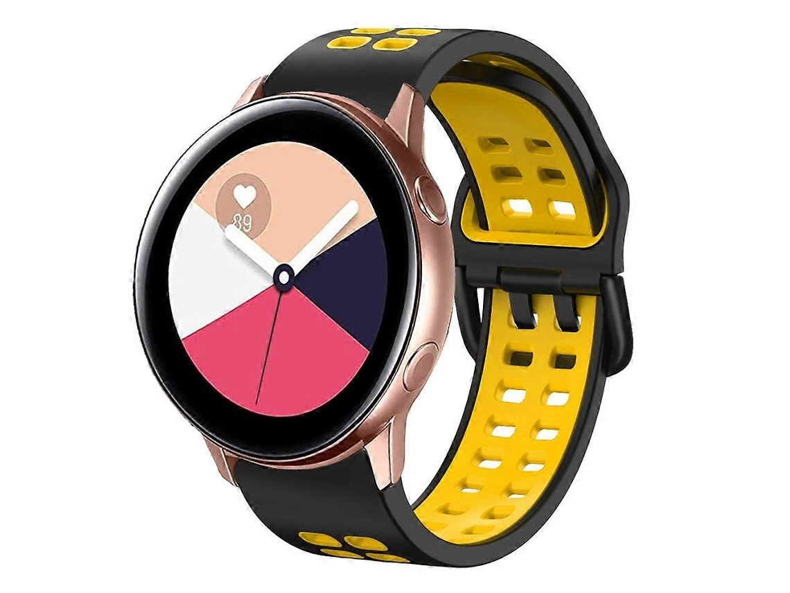 Pulseira De Silicone Respirável Bicolor De 20 Mm Para Galaxy Watch Active 2