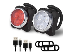 Conjunto de luzes recarregáveis USB para bicicleta YURU