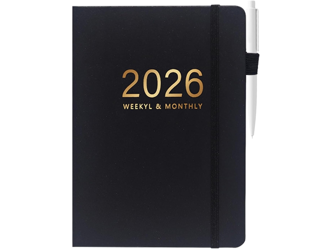 Diário De Escrita| Agenda 2026, 144 Páginas- Caderno De Capa Dura A5 Com Calendário Para Reuniões, Casa,
