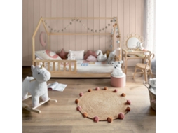 Cama Infantil Bosco 90x190cm, com Tapete de Yute, Atmosphera