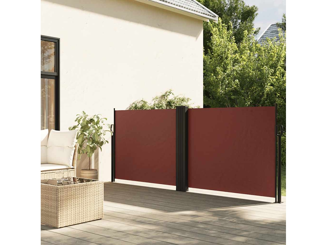 Vidaxl Toldo Lateral Retrátil 120x1200 Cm Castanho