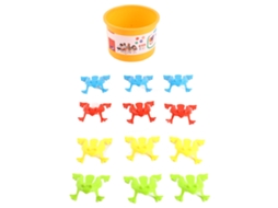 Primerox 12pcs Sapos Saltadores Jogo Brinquedo Presente Aniversário com Balde Abs Seguro para Crianças
