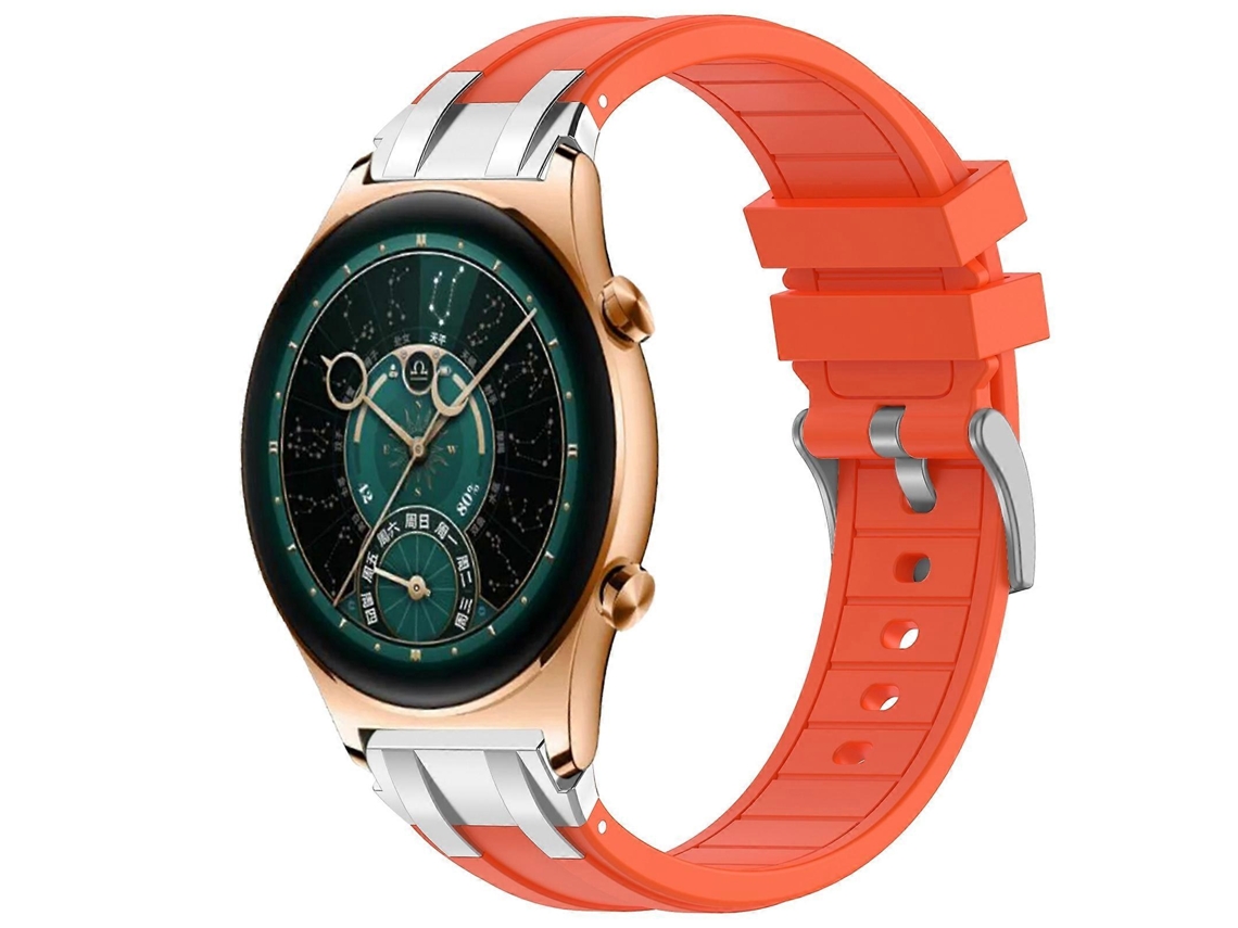 Pulseira De Silicone Royal De 22 Mm Com Fecho De Liberação Rápida Prateado