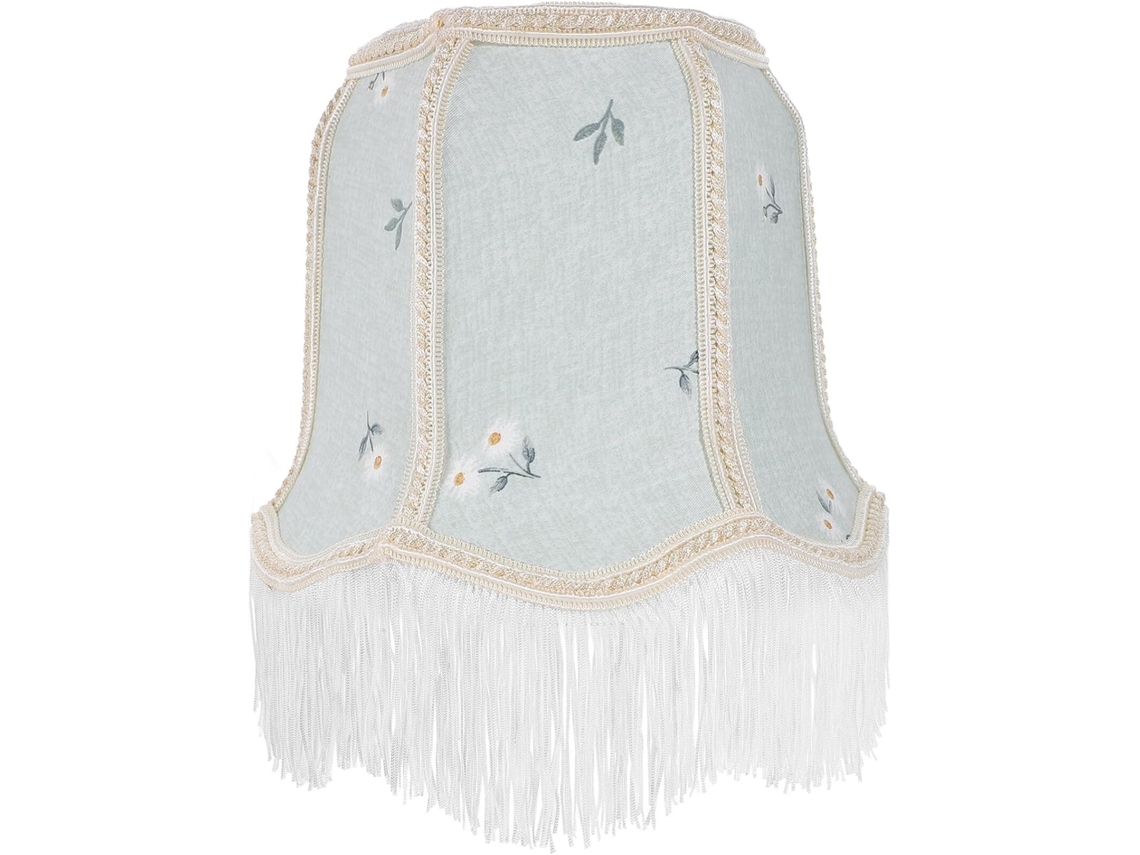 Abajur De Mesa Com Estampa Floral Em Tons Pastel, Design Campestre, Luz Decorativa.